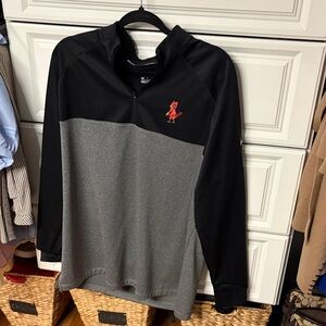 Nike Black and Gray Zip-Up Sweater